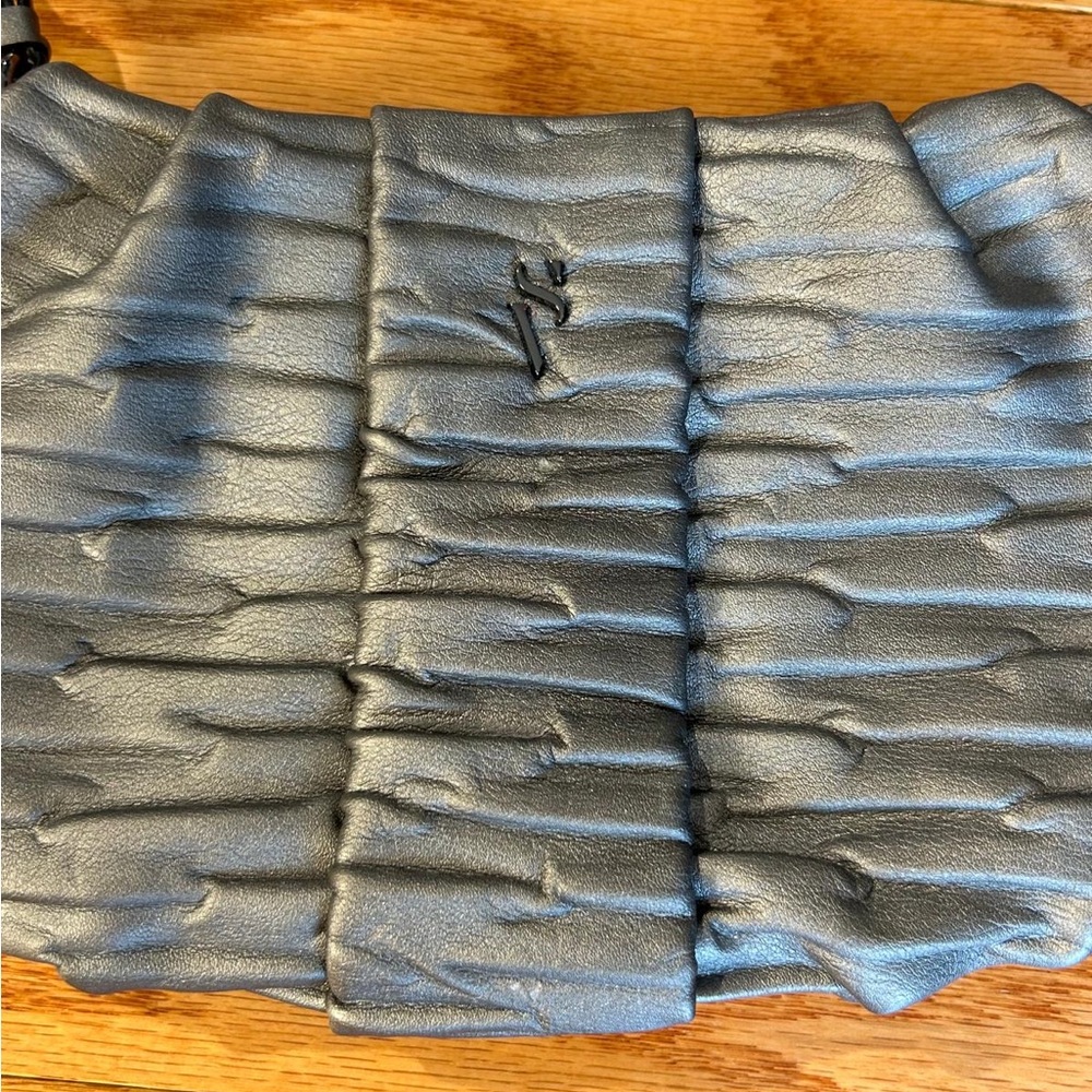 Vera Wang Silver Textured Clutch